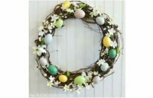 rustic easter egg wreath