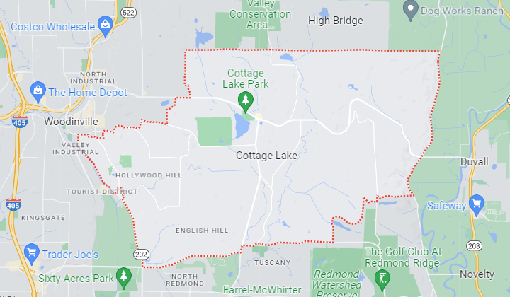 Map of Cottage Lake