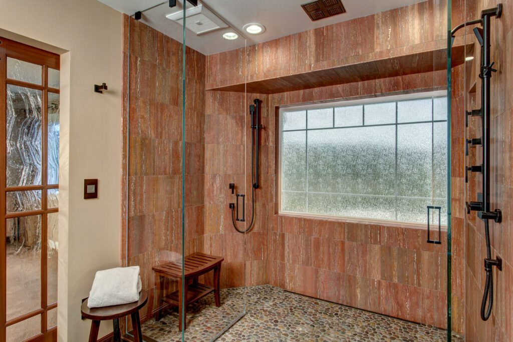 spa-like shower from a project in Sammamish