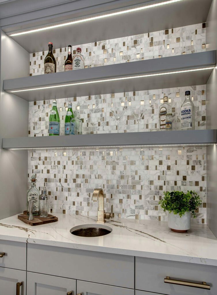 This wet bar was the ideal addition for entertaining for this client